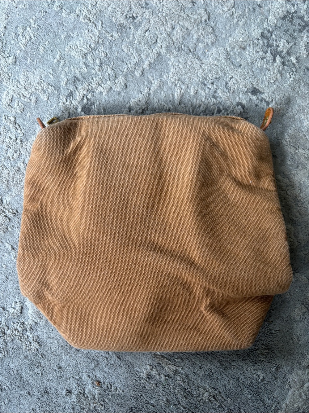Antik Kraft Canvas Pouch in Caramel Brown